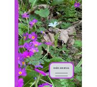 Daily journal- Notebook: nature themed Journal Notebook for everyone: 120 pages - 8.5x11": Purple natural flowers into the wood.