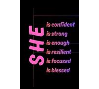 DAILY JOURNAL: SHE .. 6*9 in ,184+ pgs, ready to write prompts for everyday. PERFECT gift for friends & family.