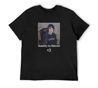 Daily Kawaii Quackity My Beloved Selfie T-Shirt Graphics Tee Black Tee Shirt S