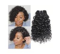 Daily Kinky Curly Bundles Brazilian Remy Hair 8 Inch Short Deep Curly Human Hair Extensions for Dating