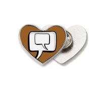 Daily Language Chat Dialogue Understanding Heart Metal Pin Brooch Clip Love