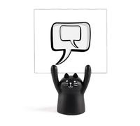 Daily Language Chat Dialogue Understanding Memo Holder Cartoon Black Cat Stand Decoration