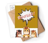 Daily Language Chat Emotion Excitement Postcards Envelopes Cards Mailing Year Horse