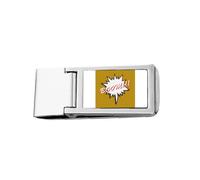 Daily Language Chat Emotion Excitement Slim Money Clip Stainless Holder Pocket Wallet