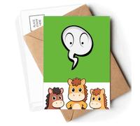 Daily Language Chat Emotion Surprise Postcards Envelopes Cards Mailing Year Horse
