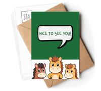 Daily Language Chat Happy Meet Postcards Envelopes Cards Mailing Year Horse