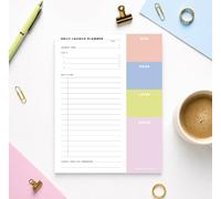 Daily Launch Planner by ThreeKin Collective - ADHD Planner to Reduce Overwhelm, Prioritize Focus & Organize Tasks - 8.5 x 11 Undated Productivity Notepad with 50 Tear-Off Pages for Work, School & Home