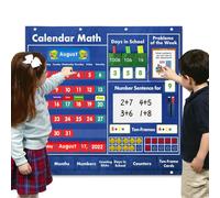 Daily Math Calendar - Modular Activities for Support, Pegboard Teaching Materials, for Children, Girls, Teachers, Parents, Holidays, Classroom, Home, Preschool, Primary School