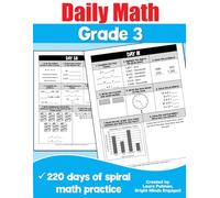 Daily Math Grade 3: 220 Days of Spiral Math Practice (3rd Grade Math Workbooks)