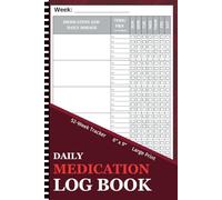 Daily Medication Log Book: 52-Week Daily Medicine Tracker | Easy-to-Use Pill Organizer & Dosage Record Notebook | Large Print Journal for Seniors, Patients & Caregivers