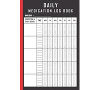 Daily Medication Log Book: Medicine Tracker Journal | Monday to Sunday Medicine Dosage Record Book | Weekly Medication Tracker Log Book | 52-W aily Medication Chart Book