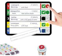 Daily Medication Reminder Board, Medication Tracker for Seniors, Color-Coded Cards, Easy-to-Read Visual Organizer for Home