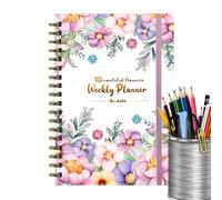 Daily Meeting Notebook - 53 Page Spiral Bound, Lined Journal with Sturdy Cover, Daily Writing Pad with Practical Layout, Blank Journal with Design, Planner Notebook for Habit Reading