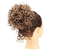 Daily Messy Bun Hair Piece for Women, Elastic Drawstring Synthetic Curly Chignon Hair Extension Hairpieces(1BT30)