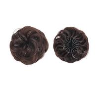 Daily Messy Bun Hair Piece Synthetic Fluffy Chignon Bird's Nest Shaped Retractable Wavy Curly Hair Bun Extensions Hairpieces(2M33)