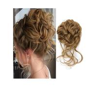Daily Messy Fluffy Bun Hair Pieces Synthetic Wavy Curly Elastic Updo Chignon Fake Ponytail Extension Hairpieces(6)