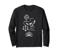 Daily Mindfulness Practice and Four Stoic Cardinal Virtues Long Sleeve T-Shirt