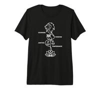 Daily Mindfulness Practice and Four Stoic Cardinal Virtues Premium T-Shirt
