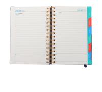 Daily Monthly Planner Hardcover with Tabs for Office Project Management | 8.3 X 5.7 Inch Format, Metal and Paper Construction, Dark Blue Cover, Supports Organised Meetings and Professional Planning