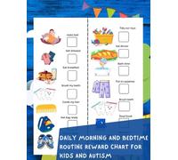 Daily Morning and Bedtime Routine Reward Chart for Kids and Autism, Learning Calendar for Kids, Teaching Tool: Kids Daily Checklist, Visual Schedule for kids