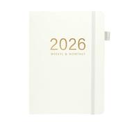 Daily Notebook, 2026 Agenda with 288 Pages, Hardcover Notebook A5 Calendar for Daily Use in Study Work Travel Home School Meetings Business Graduation Office
