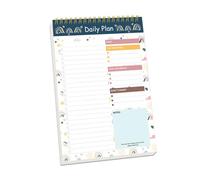 Daily Notebook, A5 English Planner Schedule Book Coil-Bound Daily Weekly and Monthly Schedule Notepad Efficient and Self - disciplined Life