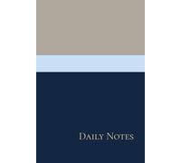 Daily Notes - Navy/Blue Elegant Stripes Notebook: Classic Lined Journal, 6×9,120 Pages for Thoughtful Writing