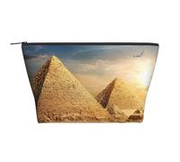 Daily Organiser, Egyptian Pyramid in Desert Cosmetic Bag,Travel Organiser,Exquisite Toiletries Bag,Ladder Portable Cosmetic Organiser,Stationery Bag