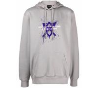 Daily Paper logo-print cotton hoodie - Grey S-M-L