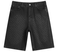 Daily Paper Men's Laser Monogram Denim Shorts Black