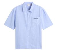 Daily Paper Men's Script Short Sleeve Shirt Blue Large