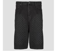 Daily Paper Shorts LASER MONOGRAM DENIM SHORTS in Black EU XS