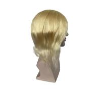 Daily Party Use 12inch Long Hair Men's Toupee Brazilian Human Mens Wigs Thin Skin Base PU Replacement(613#)