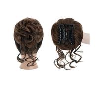 Daily Party Use Messy Bun Hair Piece Claw Clip Curly Wavy Synthetic Tousled Updo Extensions for Women(30T4)