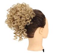 Daily Party Use Messy Bun Hair Piece for Women, Elastic Drawstring Synthetic Curly Chignon Extension(18-22)