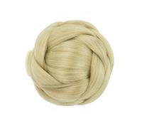 Daily Party Use Synthetic Hair Braided Chignon Dancer Donut Hairpieces Scrunchie Claw Bun Updo for Wedding Party(Dirty Blonde)