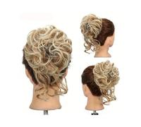 Daily Party Use Synthetic Hair Buns Hairpiece Messy Fluffy Curly Chignon Ponytail Extensions with Elastic Rubber Band(27T613)