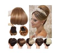 Daily Party Use Synthetic Messy Bun Hair Piece Comb Clip in Short Drawstring Ponytail Extensions(4AP24)