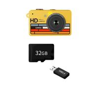 Daily Photo Digital Camera with 0.96, Yellow 32G MEMORY CARD SET