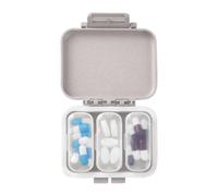 Daily Pill Box, Cute Travel Pill Box | 3 Compartment Pill Organizer for Pocket Wallet - 3 Times Fish Oil Box for Pocket Bag Briefcase