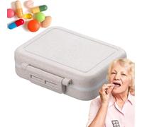 Daily Pill Box, Cute Travel Pill Box,Daily Portable Medicine Box with 3 Compartments - 3 Times Daily Moisture Proof Portable Fish Oil Box for Pocket Bag Briefcase