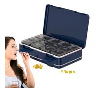 Daily Pill Organiser, Pill Case - Portable Storage Container for Holding Medicine - Pill Organiser Large, Travel Medicine Case Seven Days a Week for Supplementary Oil Fish Oil