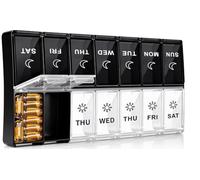 Daily Pill Organizer 2 Times a Day, Extra Jumbo 7 Day Pill Box Am Pm, Weekly Day Night Vitamin Holder, Medicine Organizer, Big Pill Container, Medication Dispenser 14 Compartments