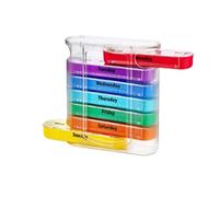 Daily Pill Organizer - Portable Medicine Planner Box, Easy Open Compartments Keep Tablets Sorted for Timely Intake, Transparent Body Aids Quick Identification | Home, Hospital, Caregiver