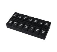 Daily Pill Organizer, Portable Pill Case Removable Trays - 2 Times A Day Am/Pm Daily Pill Case, Portable Pill Box, Separate 7 Compartment Travel Pill Container