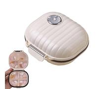 Daily Pill Organizer, Travel Pill Case, 7 Compartments Small Medicine Vitamin Storage Box, Pills Container Dispenser, Portable Mini Pharmacy for Pocket Purse Daily Weekly Travel Outdoor (S)