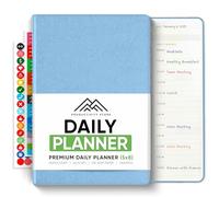 Daily Planner 2025 (5" x 8") - The Ultimate Daily Workflow Planner with Hourly Schedule & Task List to Achieve Your Goals by PRODUCTIVITY STORE (A5, Blue)
