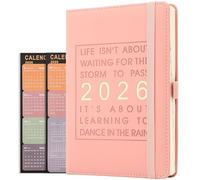Daily Planner 2026,Academic Diary Day per Page,from Jan 2026 to Dec 2026,Best Agenda & Daily Calendar to Boost Productivity & Gratitude Journal Personal Daily Organizer - 14.5x21.5cm (Pink)