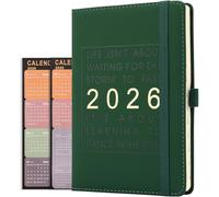 Daily Planner 2026,Academic Diary Day per Page,from Jan 2026 to Dec 2026,Best Agenda & Daily Calendar to Boost Productivity & Gratitude Journal Personal Daily Organizer - 14.5x21.5cm (Green)