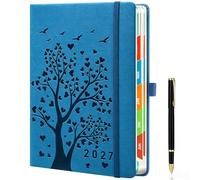Daily Planner 2027 A5 Light Blue - Calendar 2027 Daily 1 Day per Page, Diary & Book Calendar 2027 Daily with Heart Tree Design, Calendar Book 2027, Lightweight & Modern, Hardcover